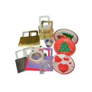 Vintage 80s Birthday Party Supply Bundle Christmas Valentines Plates Nostalgic